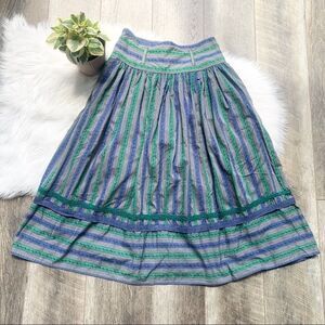 Vintage Betty Barclay Pleated Full Skirt Gray 12